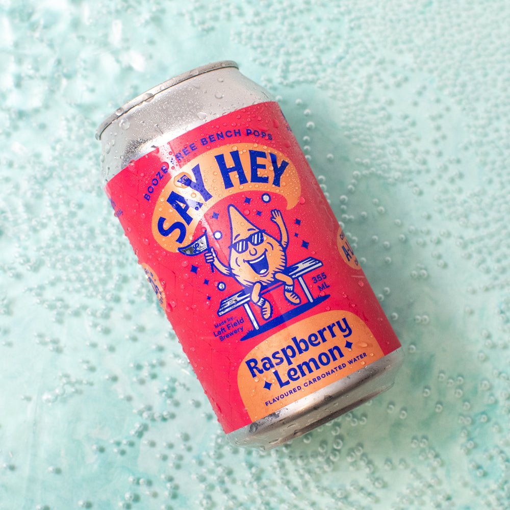 Say Hey Sparkling Water : Raspberry Lemon - 6 Pack – Left Field